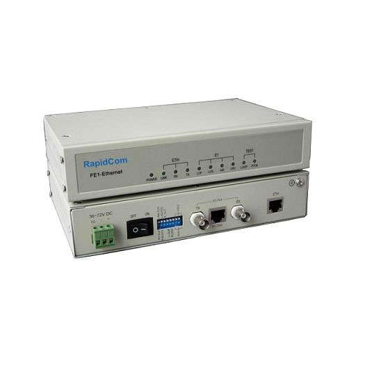 مدیا کانورتر RapidCom مدل 4Eth-1E1