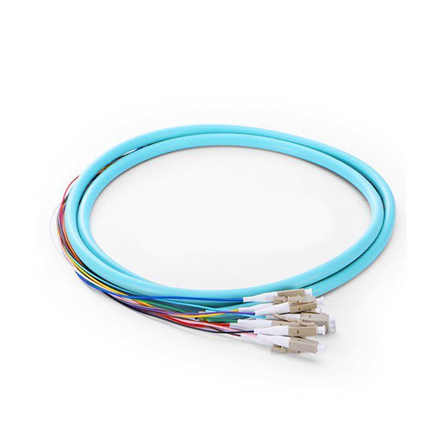 پیگتیل فیبرنوری سانگیگ 12 رنگ LC/UPC MM OM3 900μm با روکش LSZH