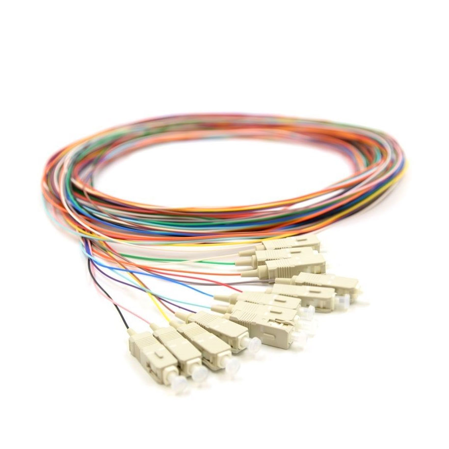 پیگتیل فیبرنوری سانگیگ 12 رنگ SC/UPC MM 900μm با روکش LSZH
