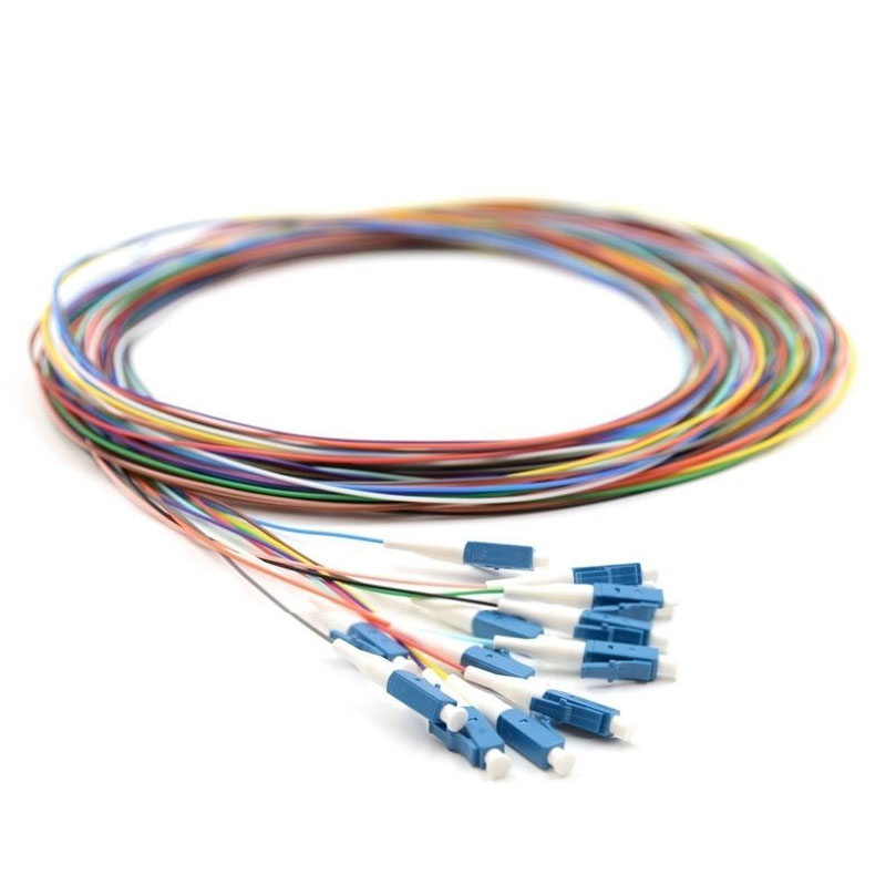 پیگتیل فیبرنوری سانگیگ 12 رنگ LC/UPC SM 900μm با روکش LSZH