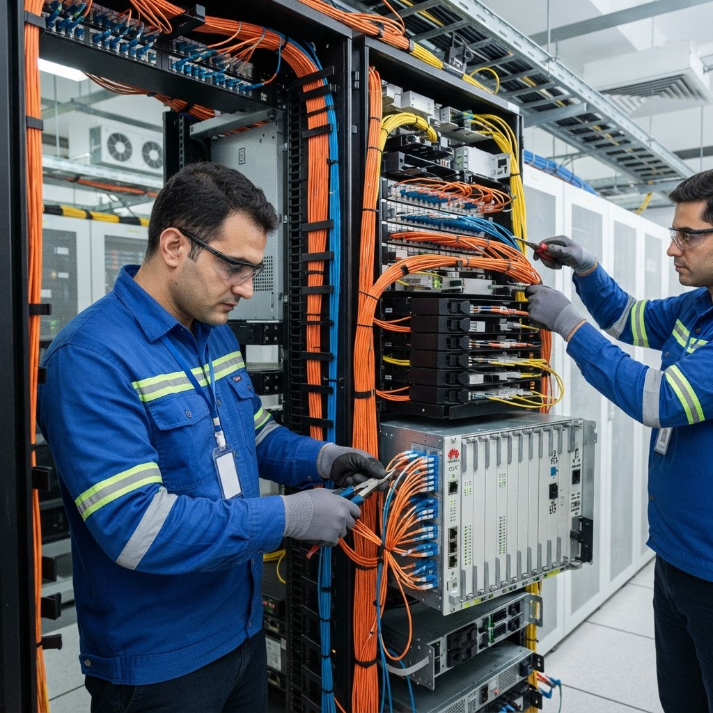 نصب تجهیزات FTTH و OLT