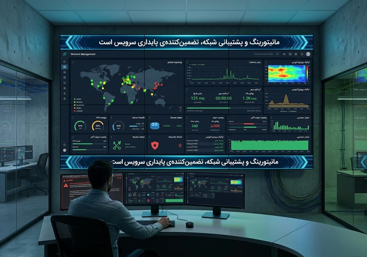 داشبورد مدیریت شبکه و مانیتورینگ