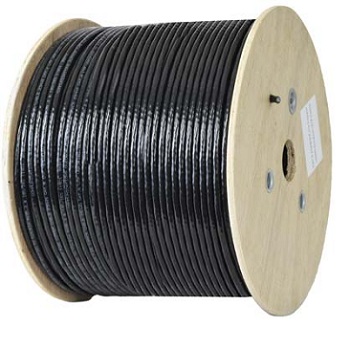 کابل شبکه اوت دور outdoor نگزنس Cat6 SFTP تست پرمننت و چنل روکش PVC حلقه 305 متری